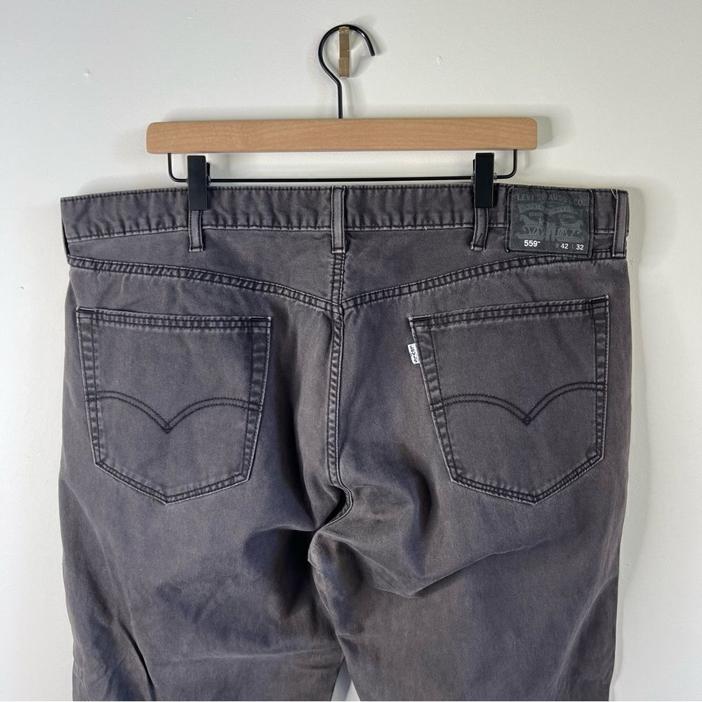 Levi’s 559 Relaxed Straight Mens Jeans | dark gray | 42 by 32 - Picture 4 of 7